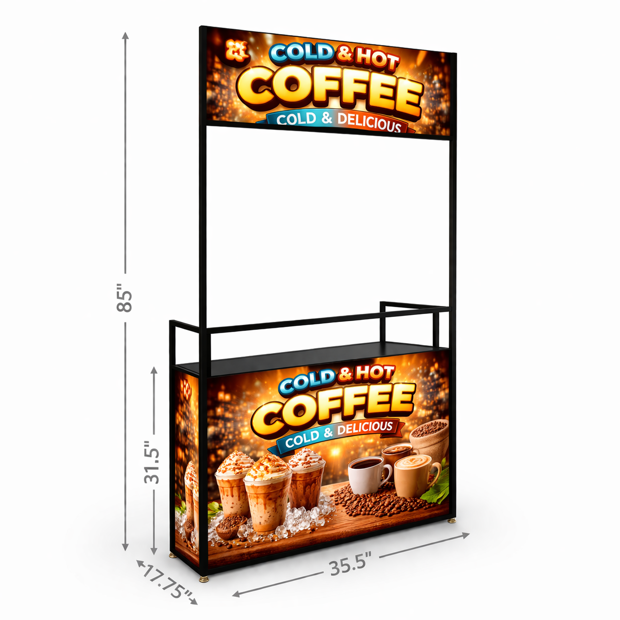 hanamori premium coffee cart (with storage | lit | pre designed artwork) – 3×7 hanamori premium coffee cart (with storage | lit | pre designed artwork) – 3×7