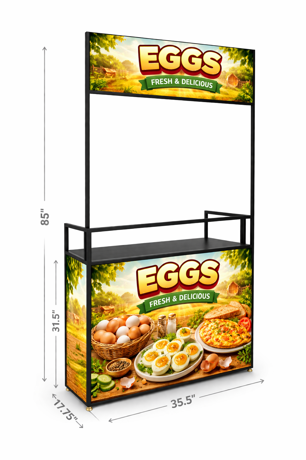 hanamori premium foldable egg cart (with storage | lit | pre designed artwork) – 3×7 hanamori premium foldable egg cart (with storage | lit | pre designed artwork) – 3×7