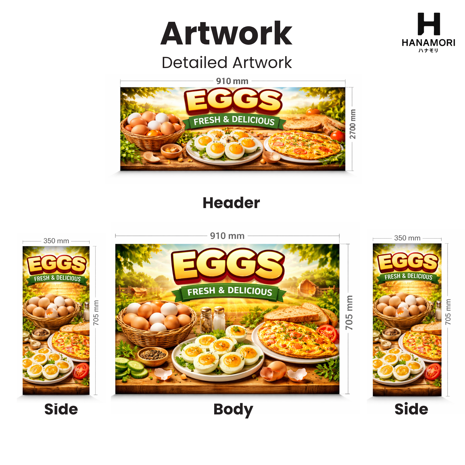 hanamori premium foldable egg cart (with storage | lit | pre designed artwork) – 3×7 hanamori premium foldable egg cart (with storage | lit | pre designed artwork) – 3×7